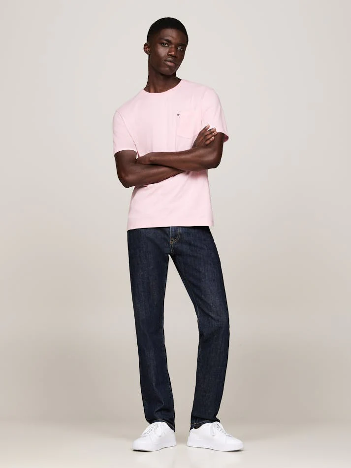 TOMMY HILFIGER MW0MW37283 Patch Pocket Crew Neck Tee - Pink Shade - Image 3