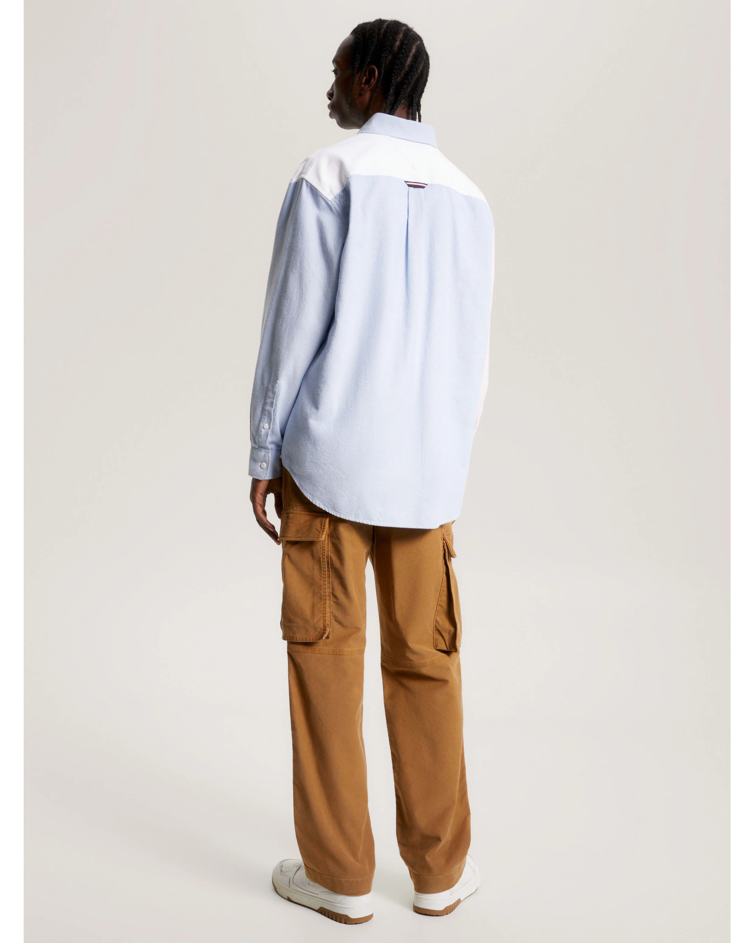 TOMMY HILFIGER PREM OX BLCK SHRT CLOUDY BLUE/PINK - Image 3