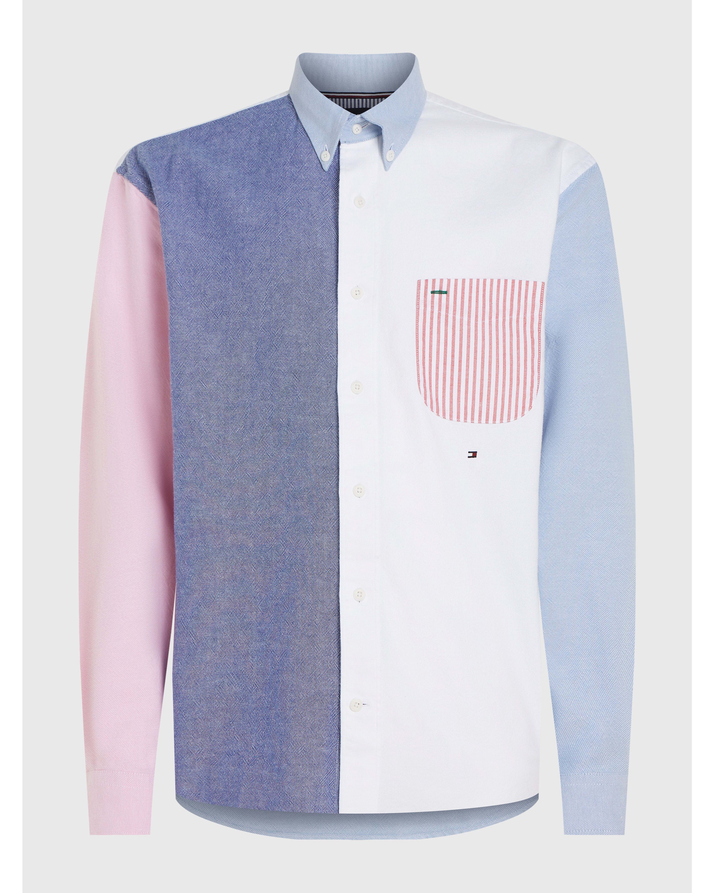 TOMMY HILFIGER PREM OX BLCK SHRT CLOUDY BLUE/PINK - Image 6