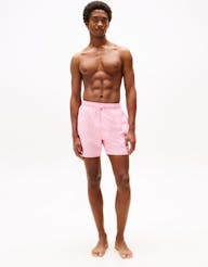 TOMMY HILFIGER UM0UM03258 Original Logo Mid Length Swim Shorts - Classic Pink - Image 2