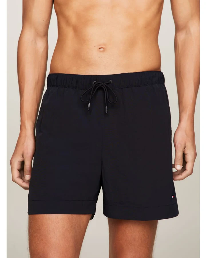 TOMMY HILFIGER UM0UM03280_DW5 Flag Mid Length Drawstring Swim Shorts - Desert Sky - Image 2