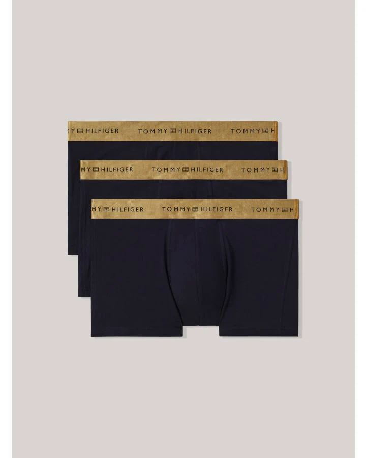TOMMY HILFIGER UM0UM03411_0TU 3-Pack Metallic Logo Trunks Gift Set - GOLD/GOLD/GOLD