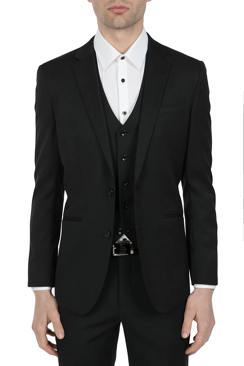 UBERSTONE Jack 8002 Skinny Black Jacket