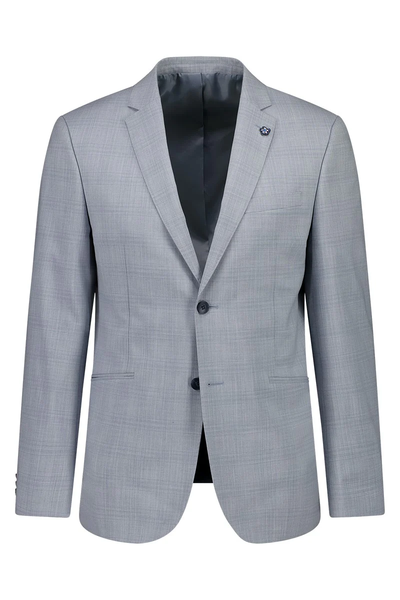 UBERSTONE JAYSON FU530 Plaid Jacket - Sky