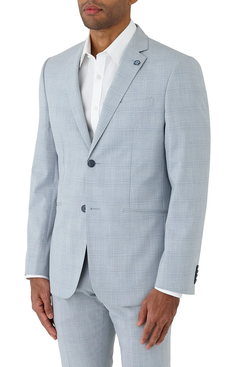 UBERSTONE JAYSON FU530 Plaid Jacket - Sky - Image 2