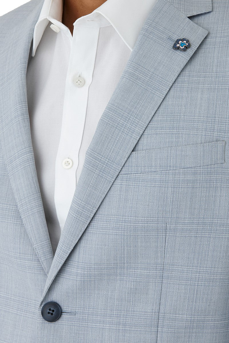 UBERSTONE JAYSON FU530 Plaid Jacket - Sky - Image 4