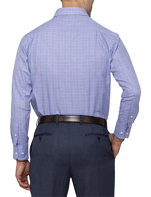 Van Heusen OVERCHECK CLASSIC FIT SHIRT - Blue Pink - Image 2