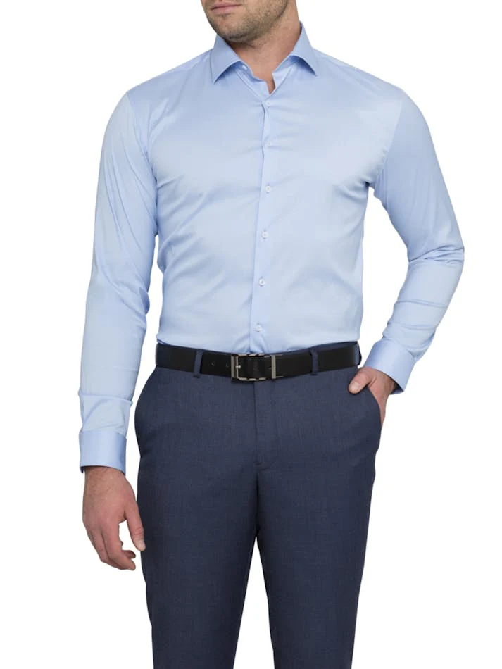 Van Heusen SLIM FIT STRETCH SHIRT VSSR311U_BSKY - Blue
