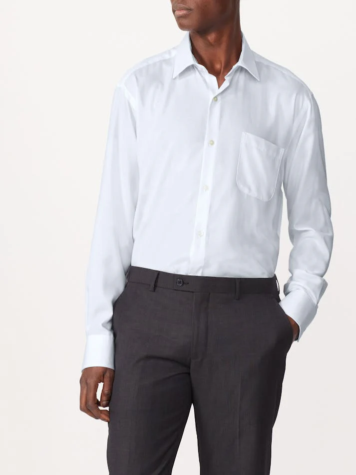 VAN HEUSEN VCS153Q_R Plain Dobby Shirt - White - Image 2