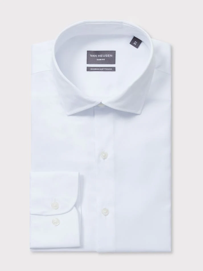 VAN HEUSEN VSS643Q_B Marle Twill Shirt - White - Image 2