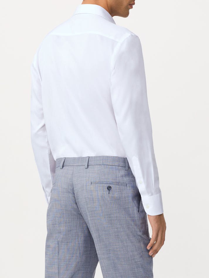 VAN HEUSEN VSS643Q_B Marle Twill Shirt - White - Image 4