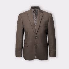 SCUZZATTI Kennedy Notch Lapel Stretch Suit - Tobacco