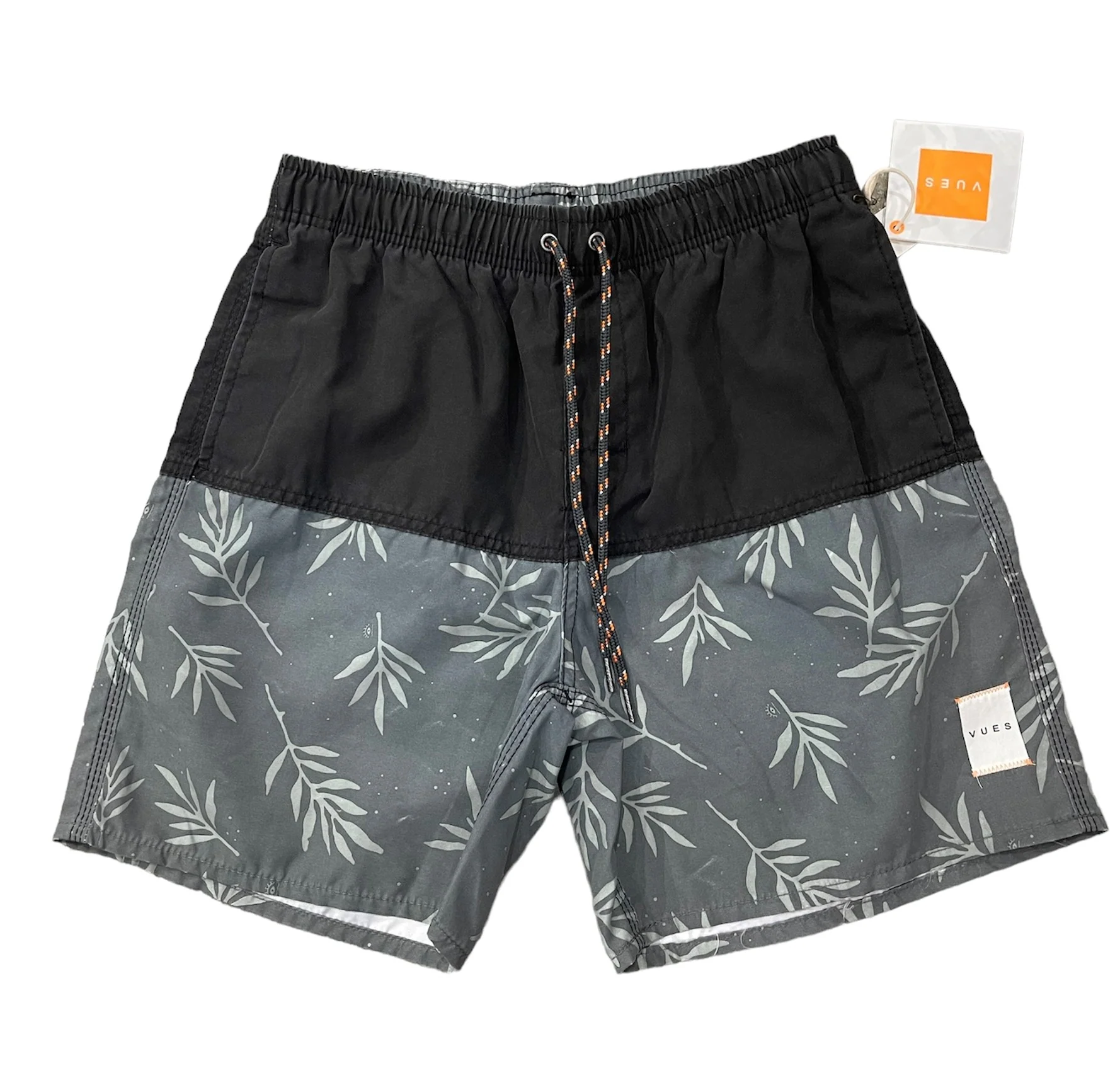 Vues V53J07 Split Swim Trunk - Black