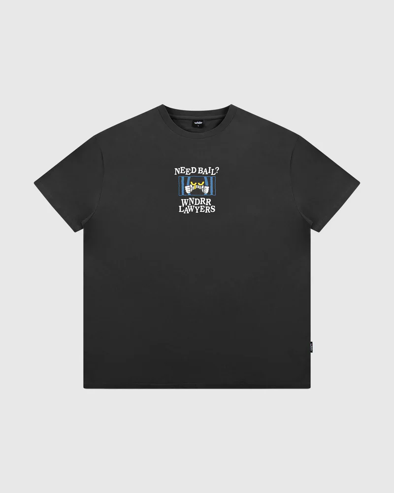WNDRR Bail Box Fit Tee- Faded Black - Image 2