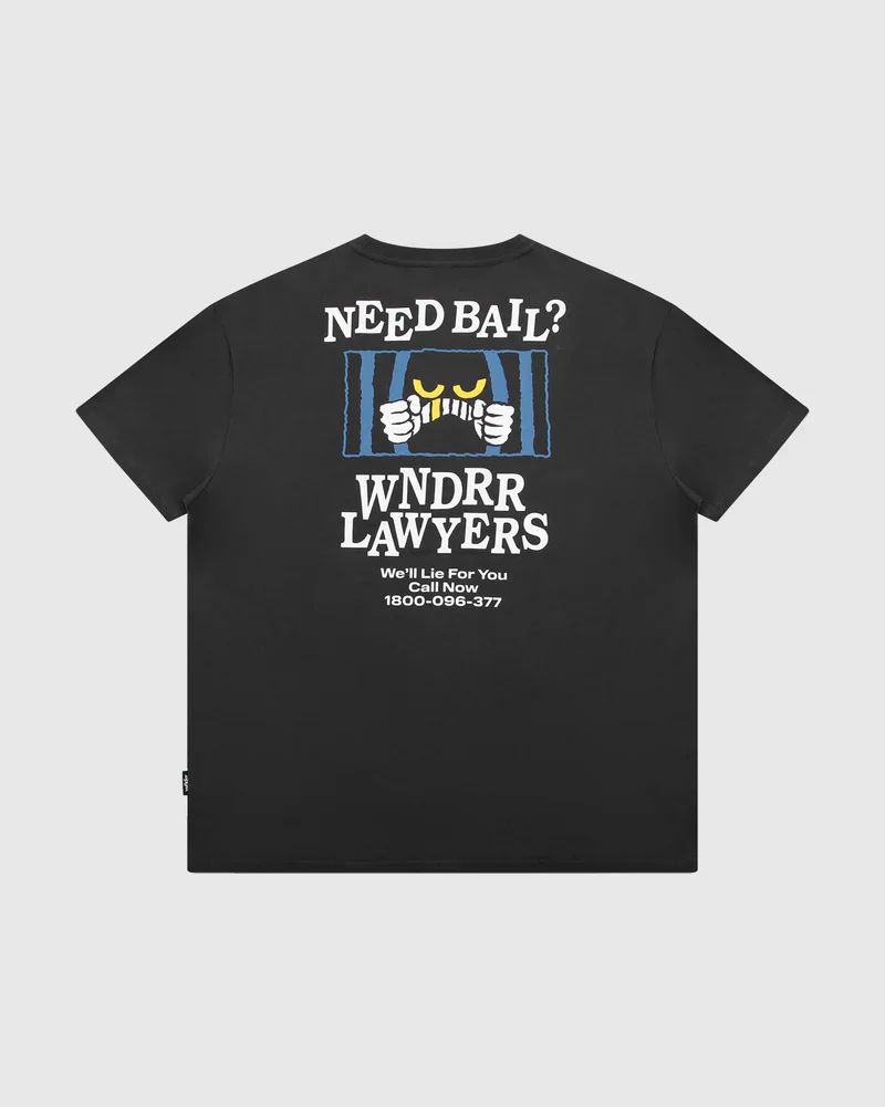 WNDRR Bail Box Fit Tee- Faded Black - Image 3