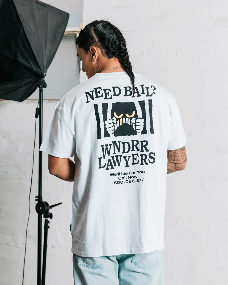 WNDRR Bail Box Fit Tee- White