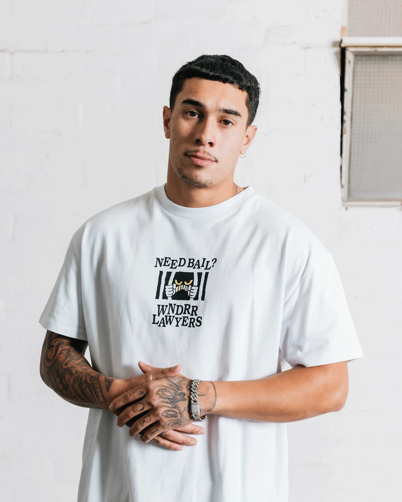 WNDRR Bail Box Fit Tee- White - Image 4