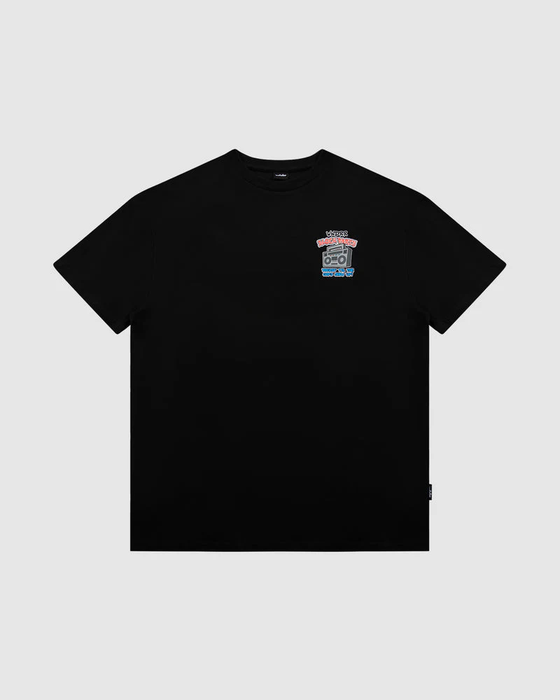 WNDRR BLOCK PARTY BOX FIT TEE - Black - Image 3