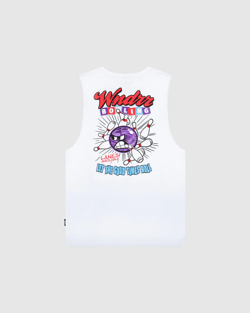 WNDRR BOWLING MUSCLE TOP - WHITE - Image 2