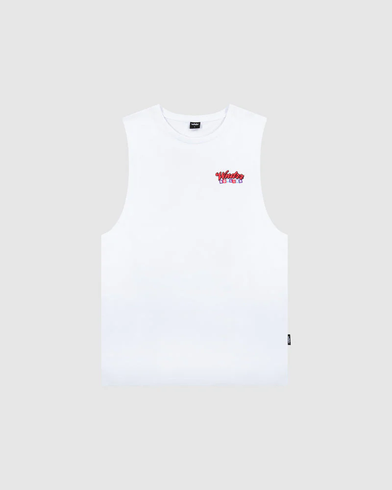 WNDRR BOWLING MUSCLE TOP - WHITE - Image 3