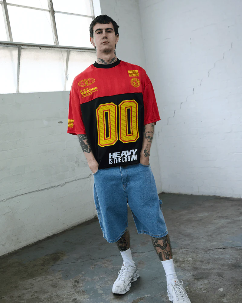 WNDRR Dynasty Quarterback Jersey - Red/Black