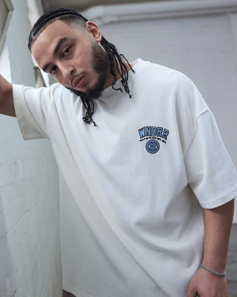 WNDRR EMPORIUM HEAVY WEIGHT TEE - Off White - Image 5