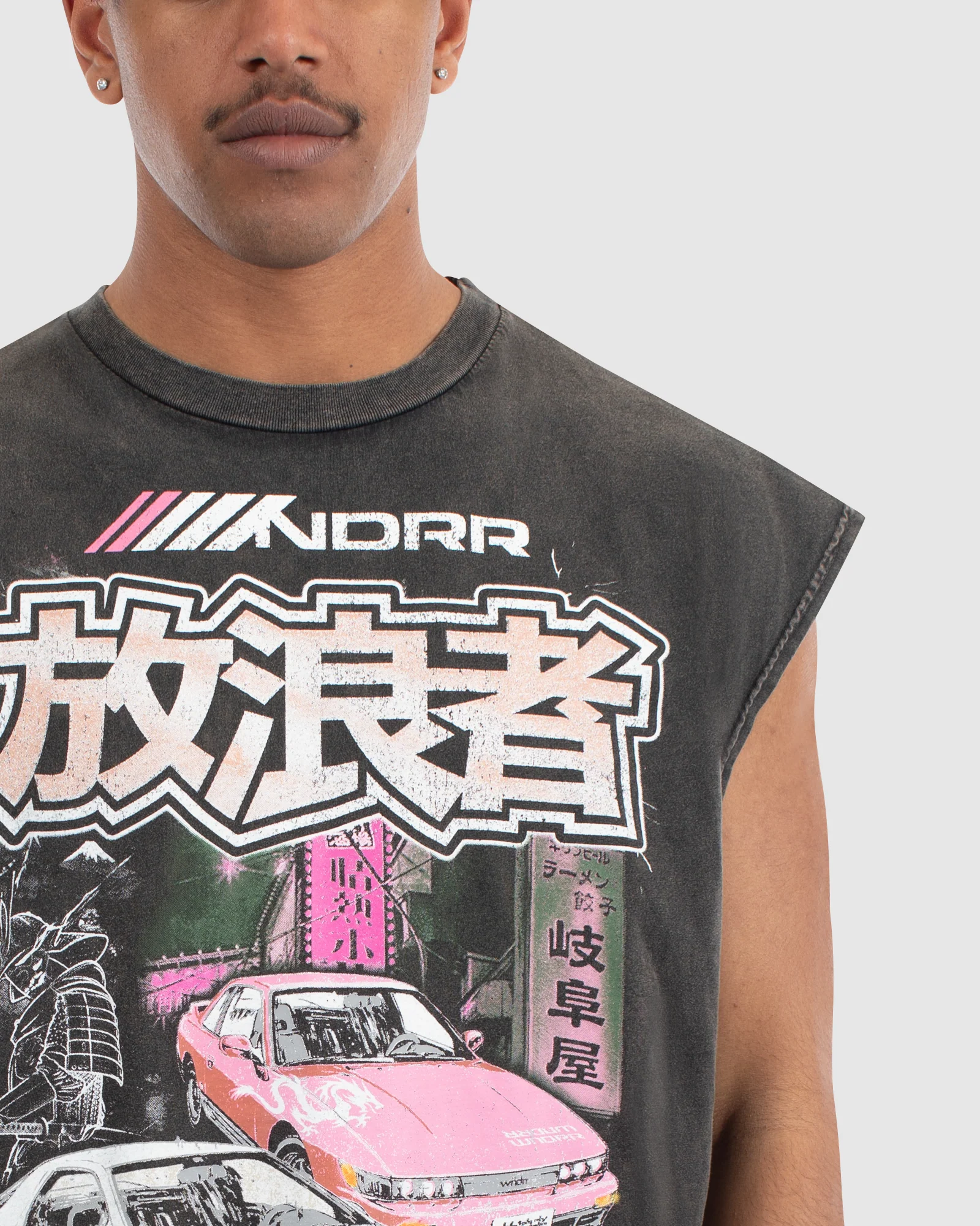 WNDRR Haruna Vintage Muscle - Washed Black - Image 3