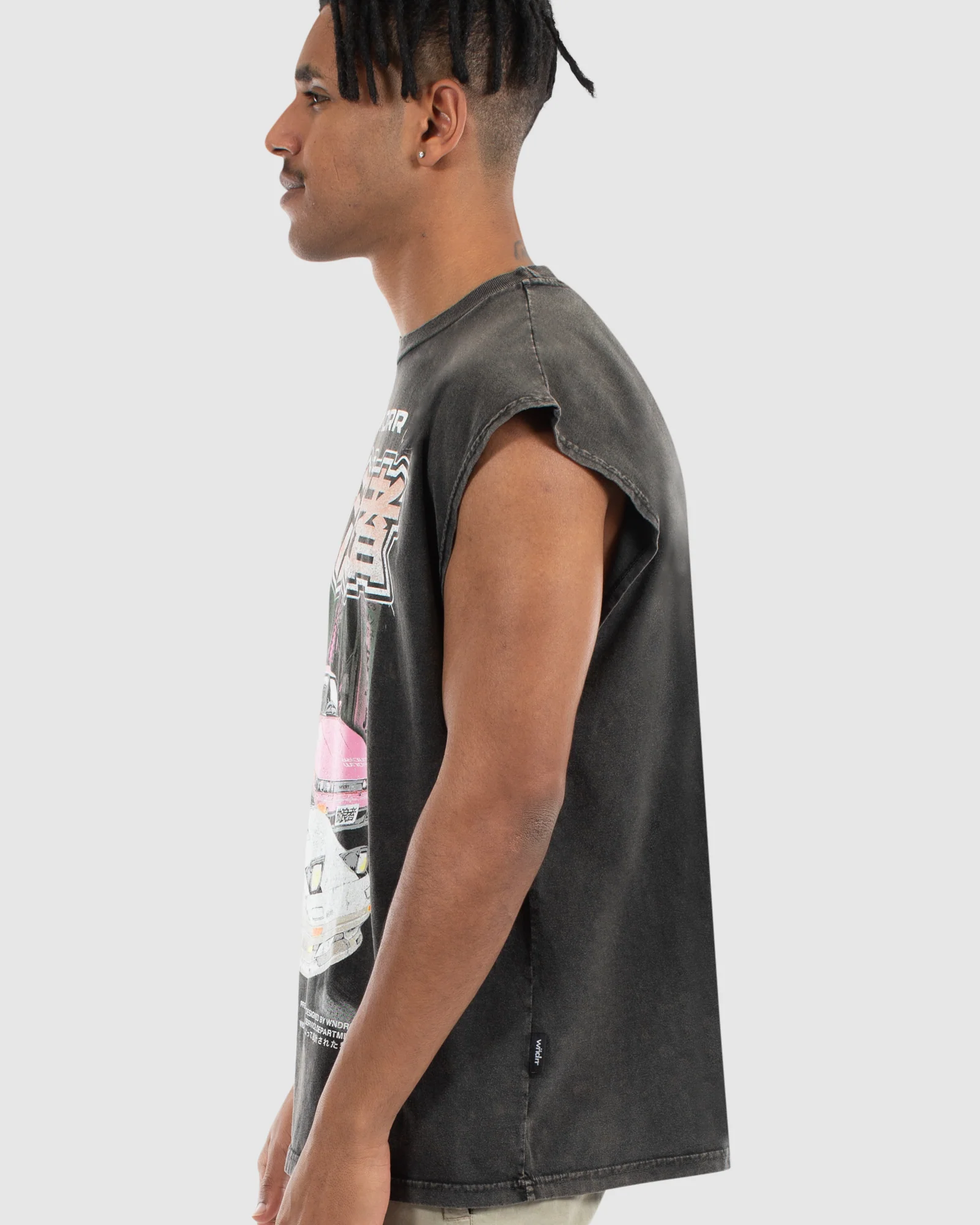 WNDRR Haruna Vintage Muscle - Washed Black - Image 4
