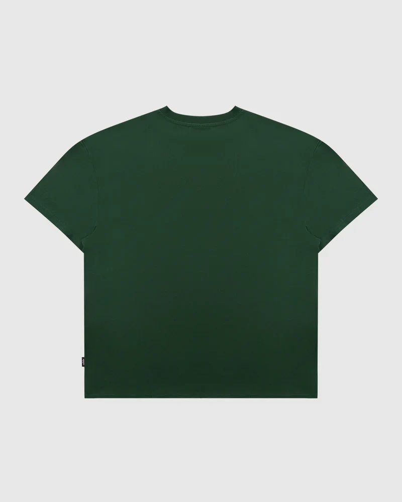 WNDRR HIGH ROLL BOX FIT TEE - Forest Green - Image 2