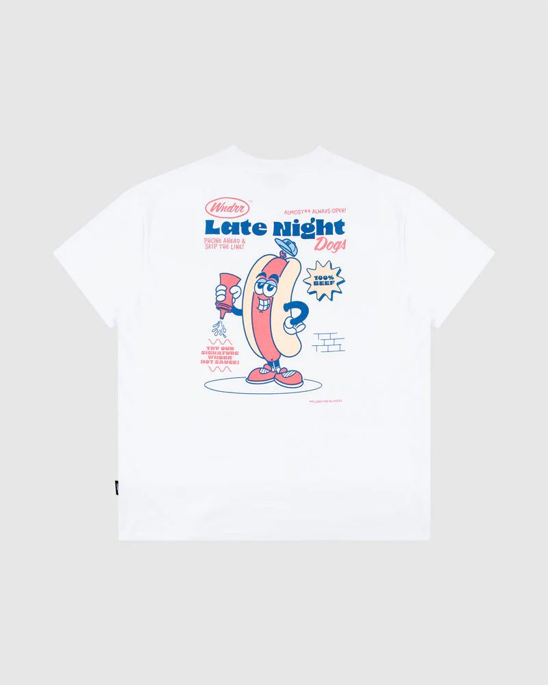 WNDRR Hot Dog Box Fit Tee - White