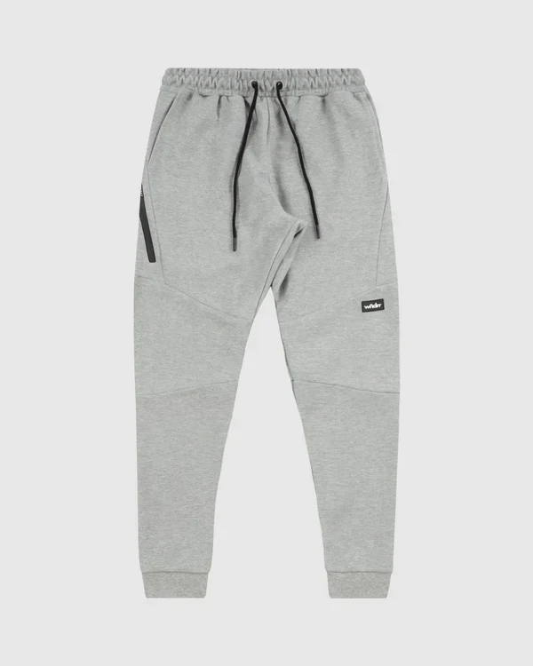 WNDRR HOXTON V2 TECH TRACKPANT - Grey Marle - Image 4