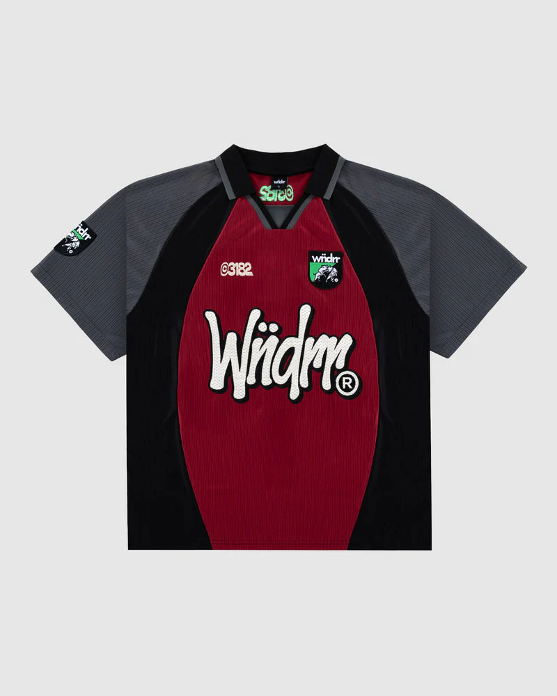 WNDRR Kickoff Football Jersey - Black/Red - Image 3