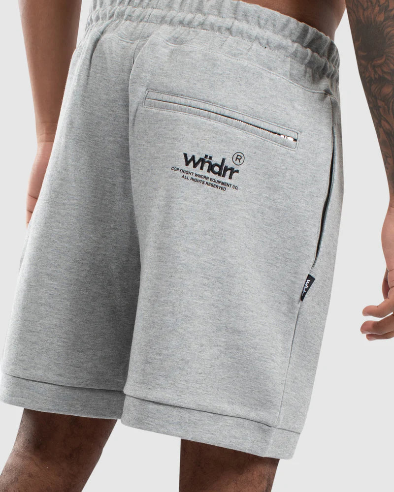 WNDRR OFFCUT TECH TRACKSHORT - Grey Marle - Image 3