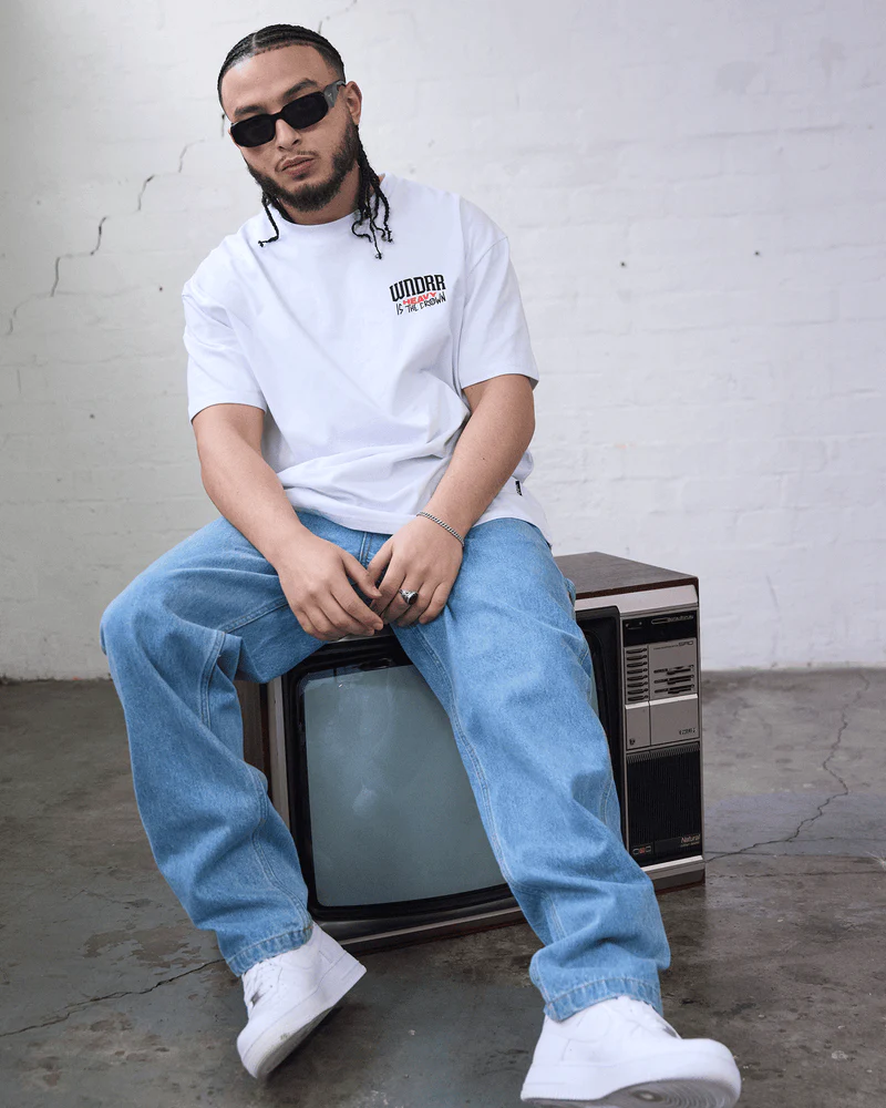 WNDRR Pledge Box Fit Tee - White. - Image 4