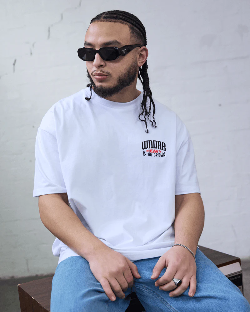 WNDRR Pledge Box Fit Tee - White. - Image 7
