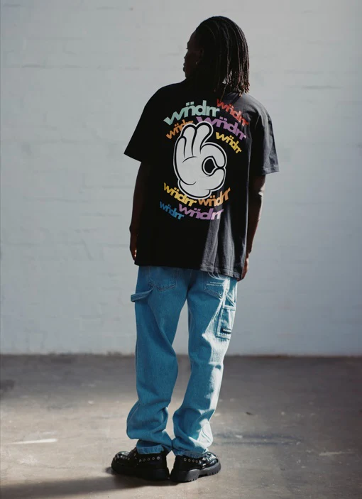 WNDRR RIBBON BOX FIT TEE - BLACK - Image 2