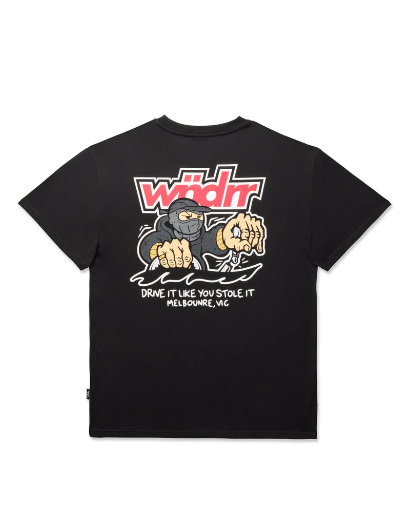 WNDRR RIPSHIFT BOX FIT TEE - BLACK - Image 2