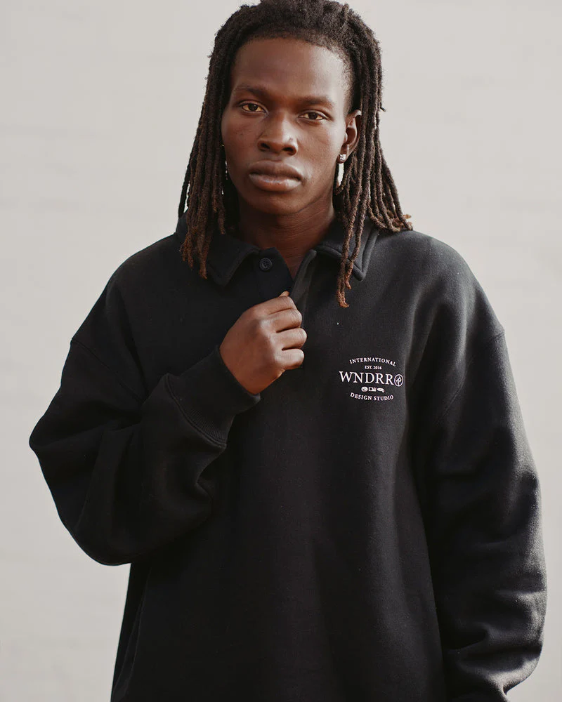 WNDRR SHERIFF RUGBY SWEAT - BLACK