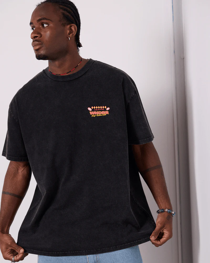 WNDRR Sin City Box Fit Tee - Washed Black - Image 5