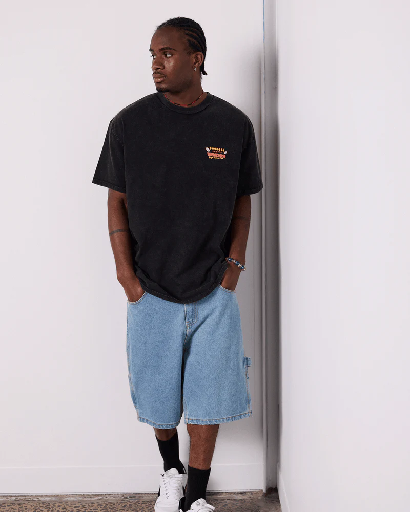 WNDRR Sin City Box Fit Tee - Washed Black - Image 7