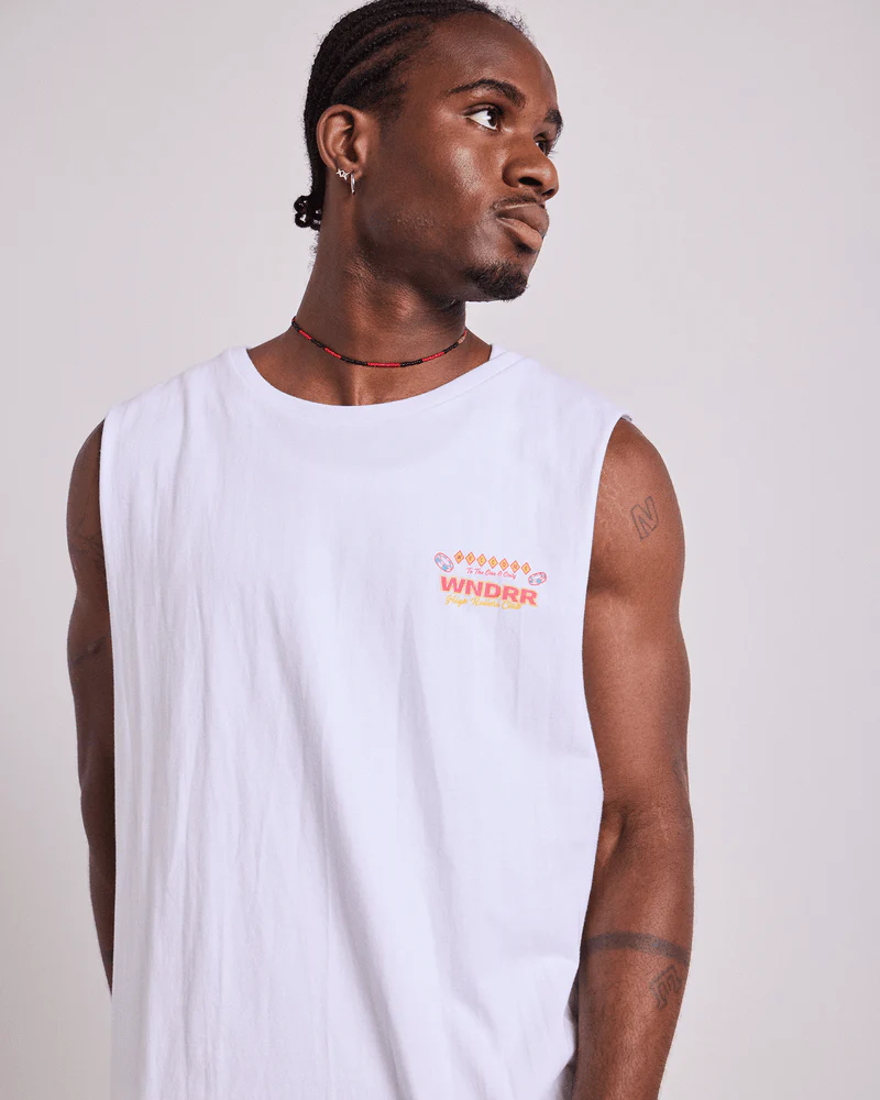 WNDRR Sin City Muscle Top - White - Image 4