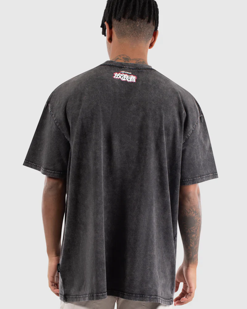 WNDRR SPEEDHUNTER VINTAGE FIT TEE - Washed Black - Image 5