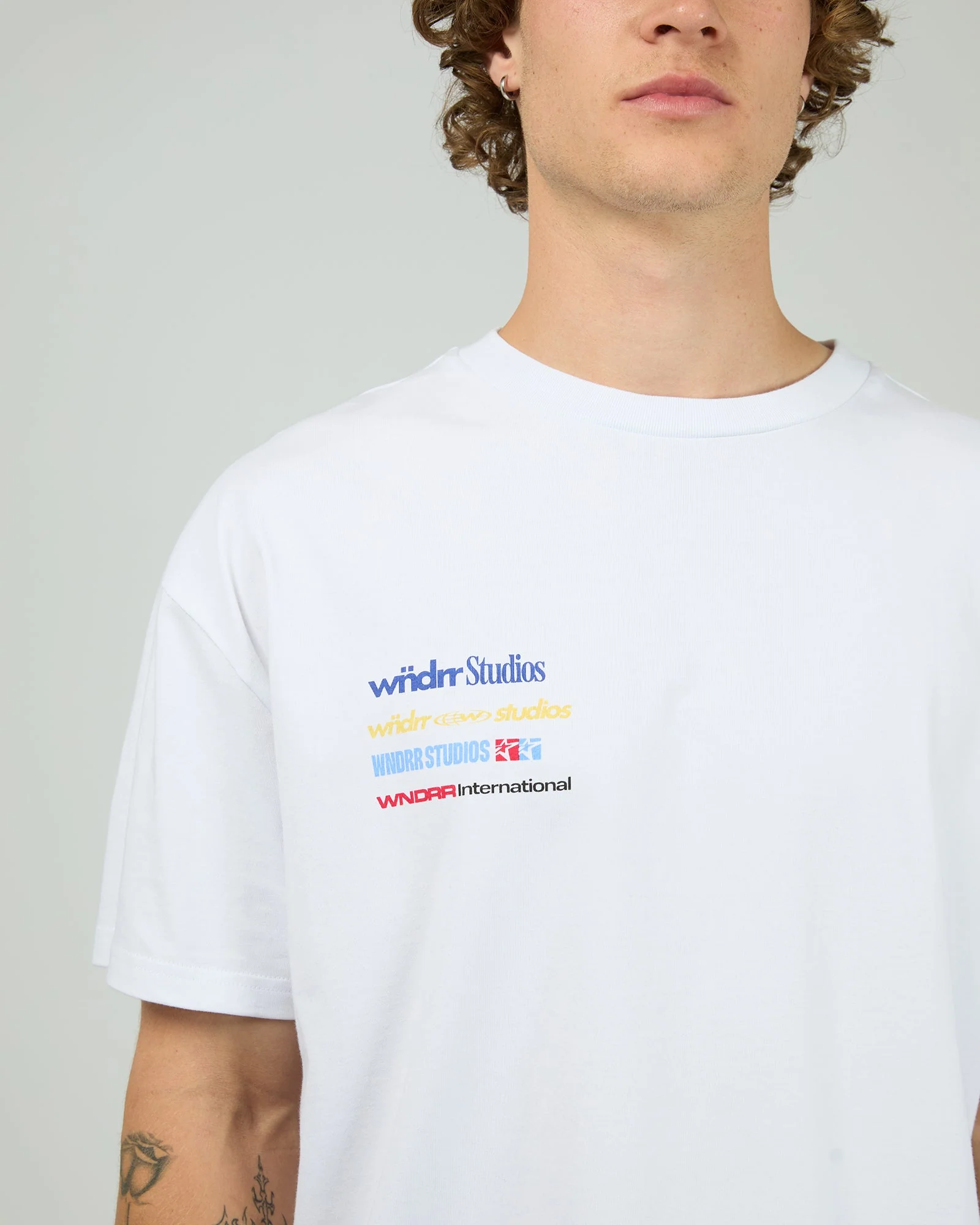 WNDRR SPONSORED BOX FIT TEE - White - Image 4