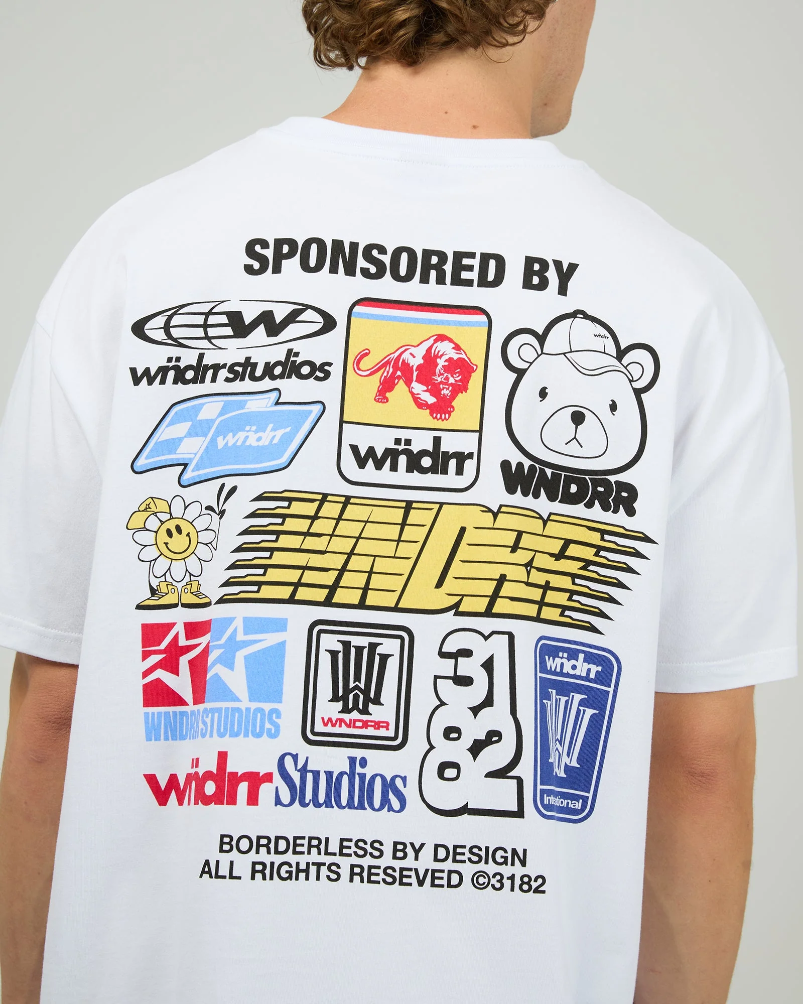 WNDRR SPONSORED BOX FIT TEE - White - Image 5