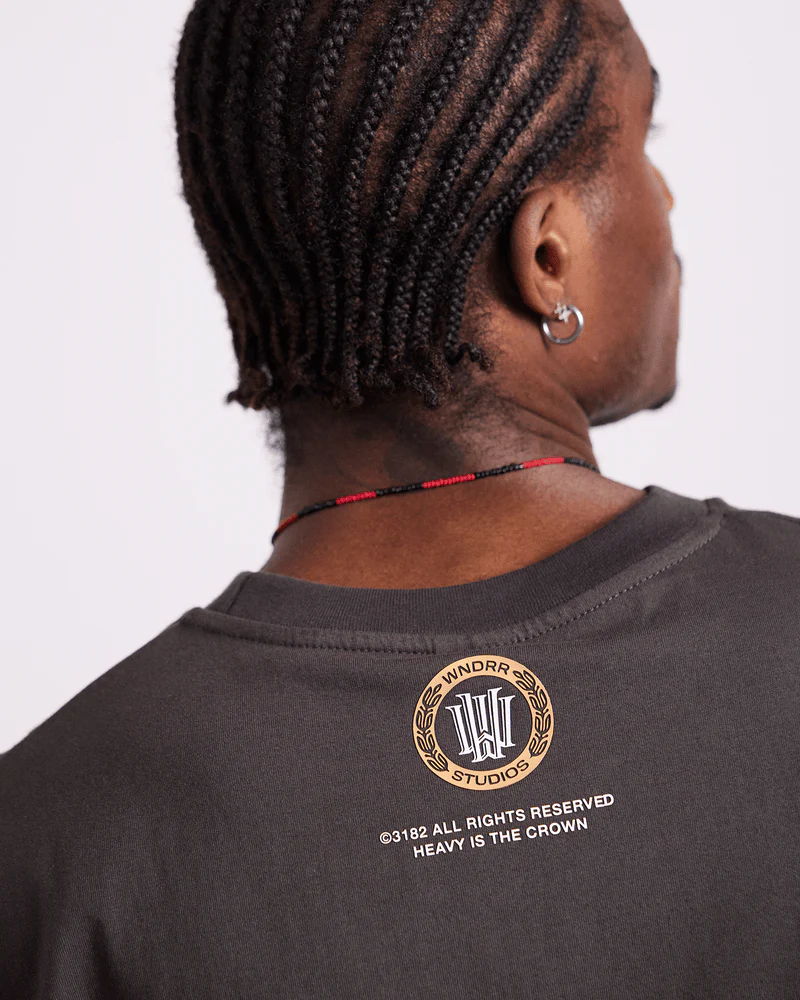 WNDRR VITA NOVA BOX FIT TEE - FADED BLACK - Image 4