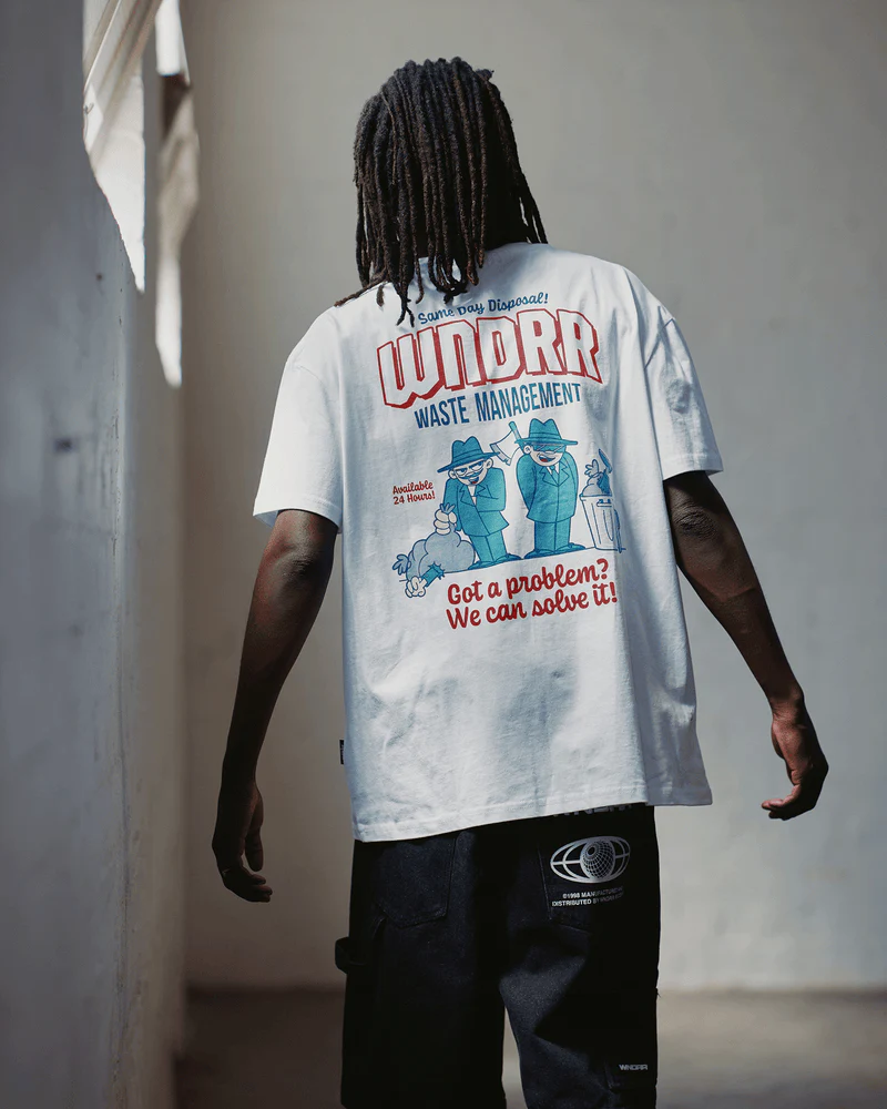WNDRR WASTE MANAGEMENT BOX FIT TEE - WHITE - Image 2