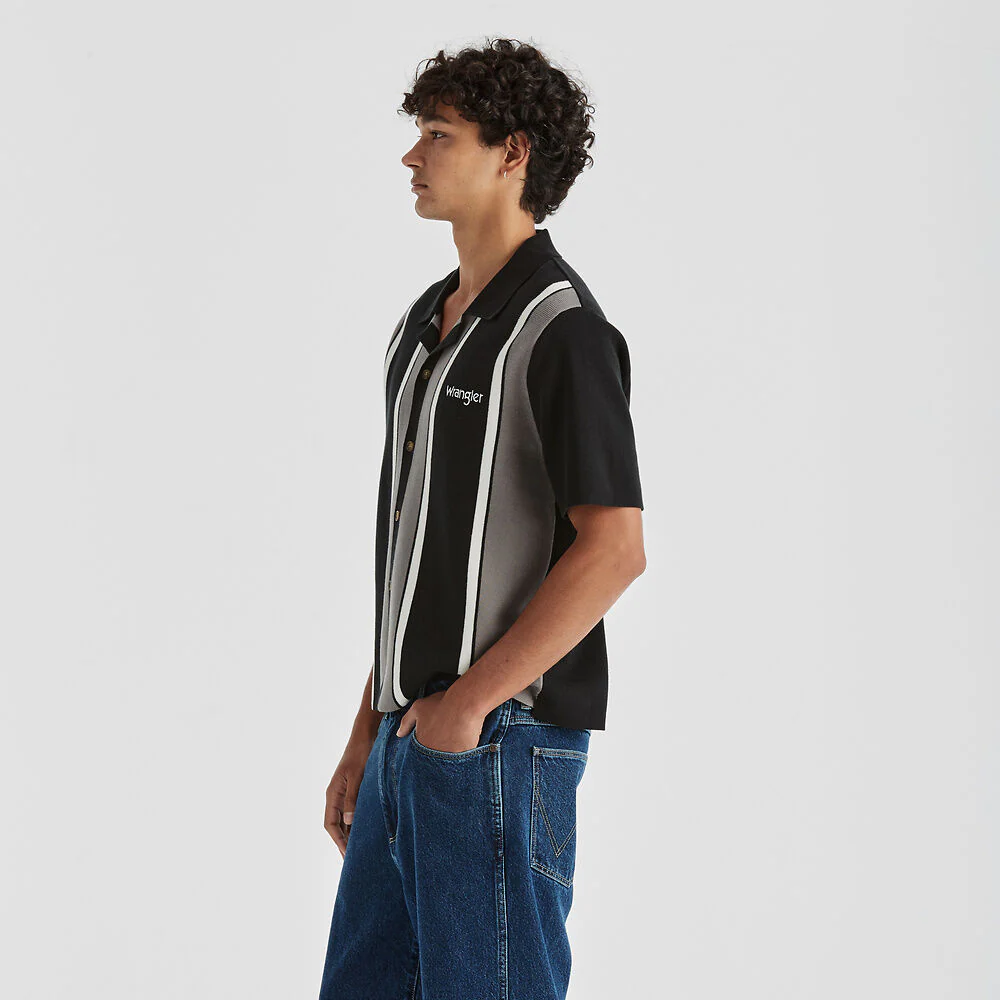WRANGLER 902431 Dickie Stripe Shirt - Greyscale YA9 - Image 3