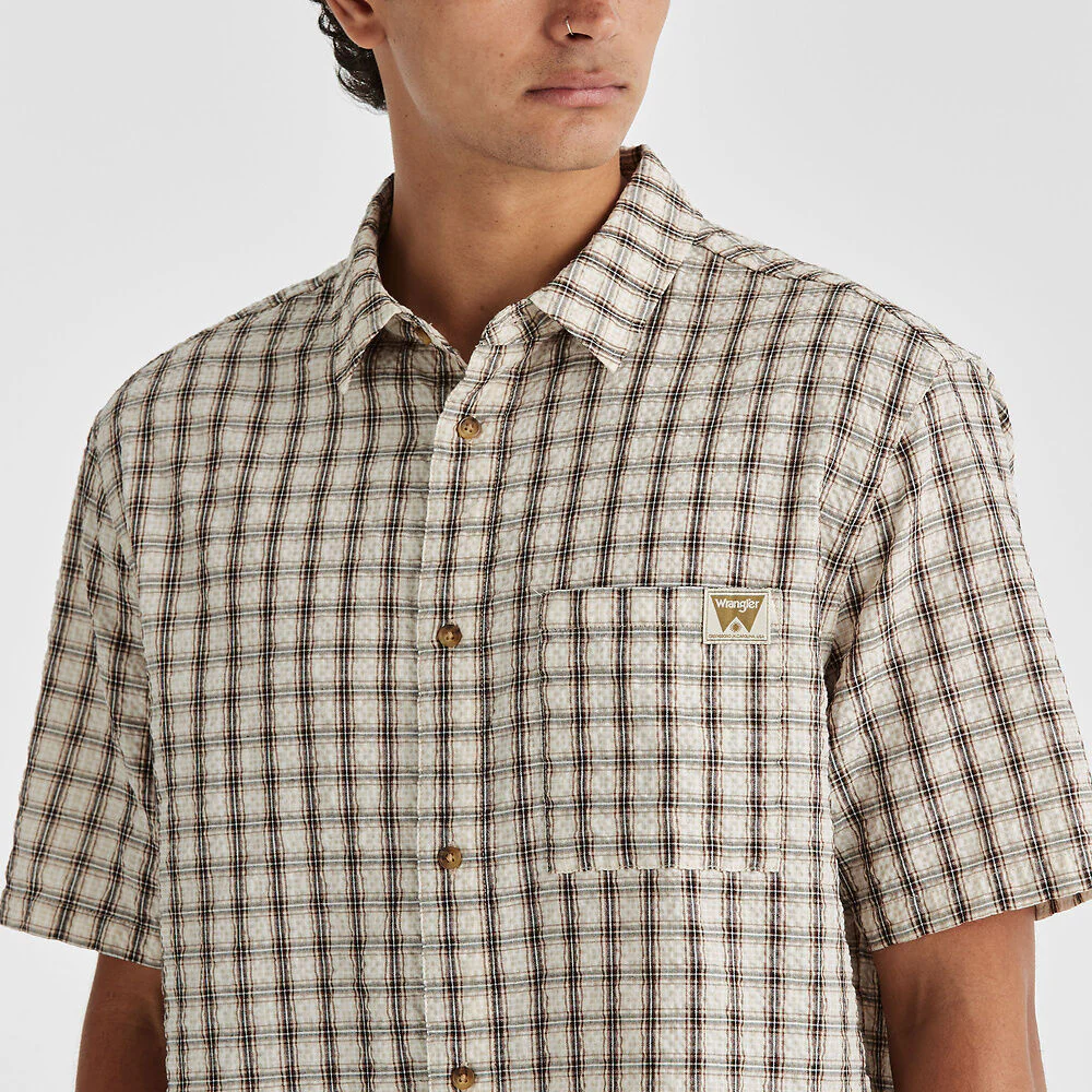 WRANGLER 903099 Boxcar Short Sleeve Shirt - Tan - Image 2