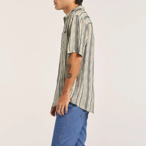 WRANGLER GARAGELAND 902601 SHIRT - Fern Stripe - Image 3
